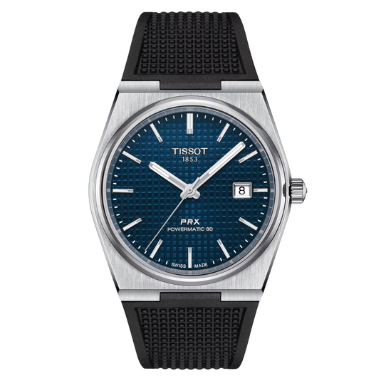 Tissot T-Classic Men Prx Powermatic 80 Automatic Superluminova Blue