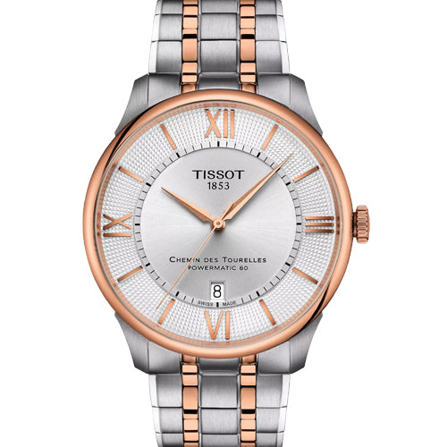 Tissot T-Classic Chemin Des Tourelles Powermatic 80 Silver Dial Men 42mm T1394072203800