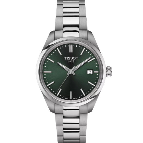 Tissot T-Classic PR 100 Quartz Green Dial Women 34mm T1502101109100