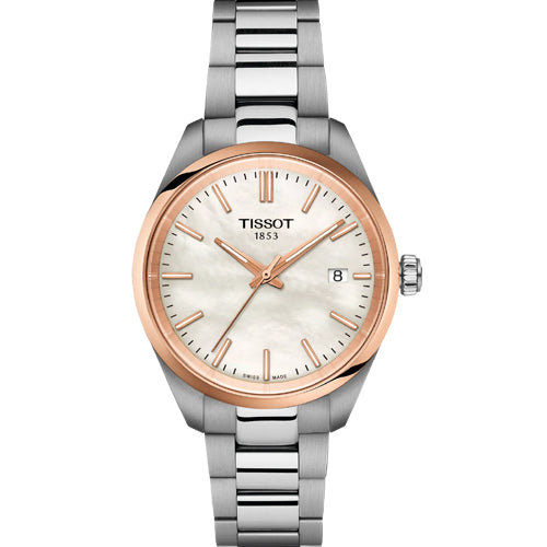 Tissot T-Classic PR 100 White Mother-Of-Pearl Dial Women 34mm T1502102111100