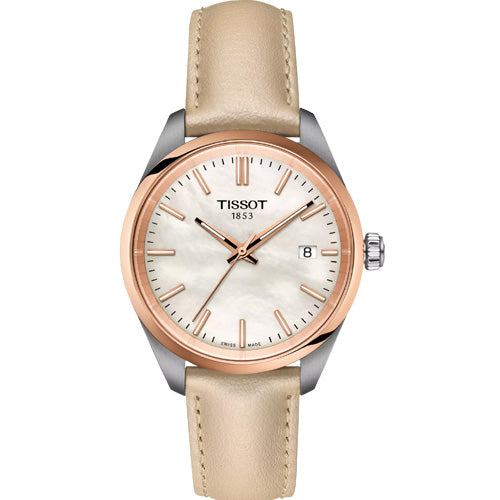 Tissot T-Classic PR 100 Quartz White Mother-Of-Pearl Dial Women 34mm T1502102611100