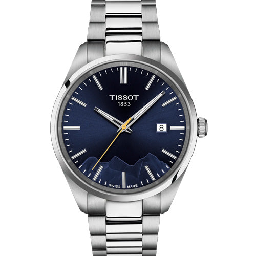 Tissot T-Classic PR100 Jungfraubahn Quartz Blue Dial Men 40mm T1504101104102