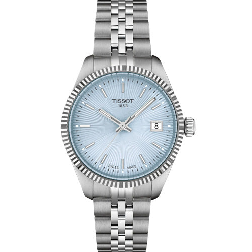Tissot T-Classic Ballade Ice Blue Dial Women 34mm T1562101135100