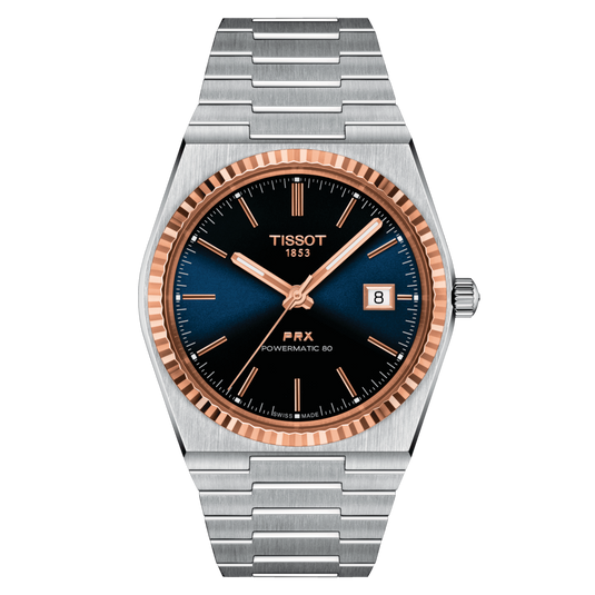 Tissot T-Gold Black & Blue Dial Men 40mm