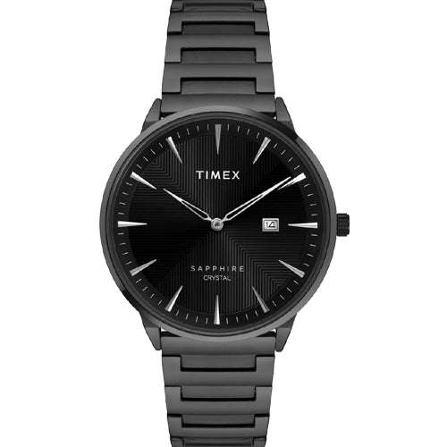 Timex Fashion Men's Black Dial Round Case 2 Hands+Date Function Watch 41mm TWEG21906