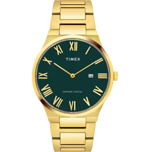 Timex Fashion Men Green Round Dial Analog Watch 41mm TWEG23608