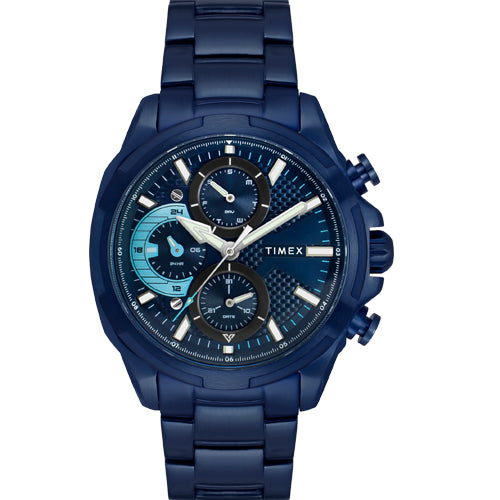 Timex E Class Men Blue Round Dial Analog Watch 44mm TWEG25003