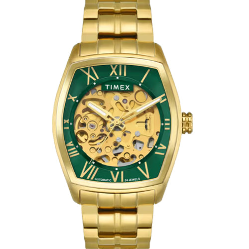 Timex Men Green Rectangle Dial Analog Automatic Watch 38.4mm TWEG25904