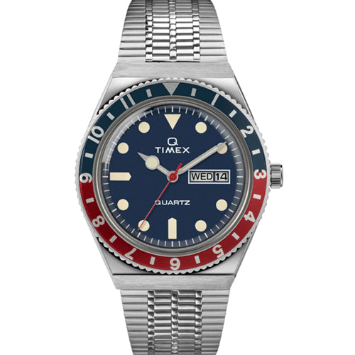 Timex Q Blue Round Dial Analog Men's Watch 38mm TWEG26300