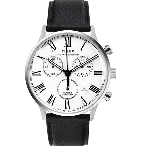 Timex Waterbury White Round Dial Analog Men's Watch 42mm TWEG26600