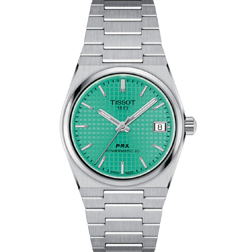 Tissot T-Classic PRX Light Green Dial Unisex 35mm T1372071109101