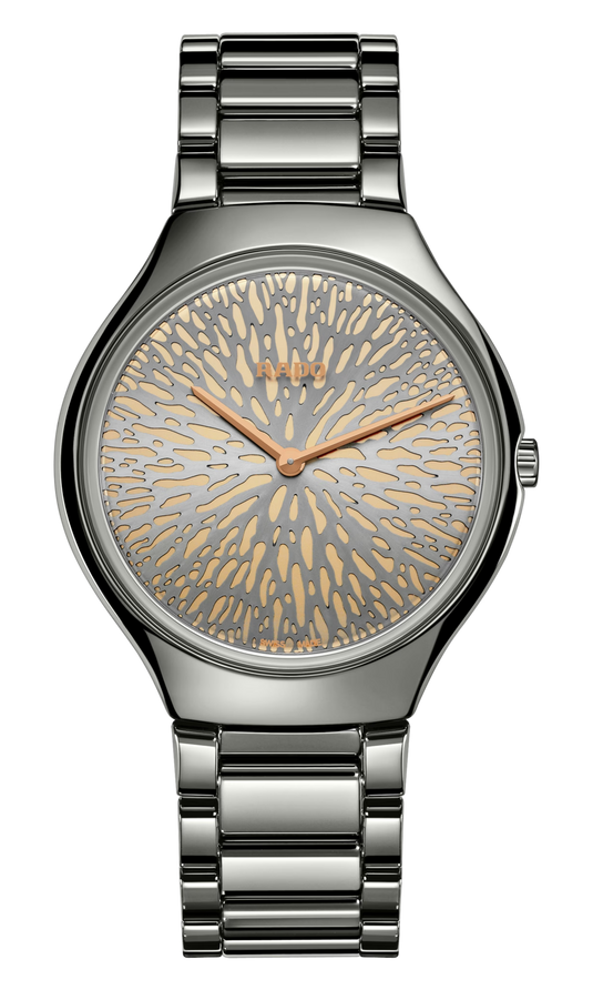 Rado True Round Thinline X Great Gardens of the World Rhodium, Rose Gold Dial Unisex 40mm