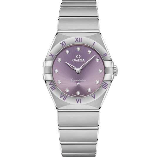Omega Constellation Quartzpurple Dial Women 28MM