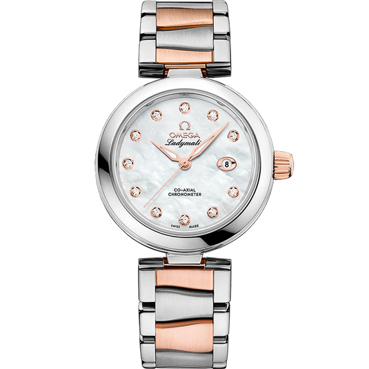 Omega De Ville Ladymatic Co Axial Chronometerwhite Dial Women 34MM