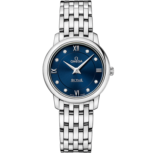 Omega De Ville Prestige Quartzblue Dial Women 27.4MM