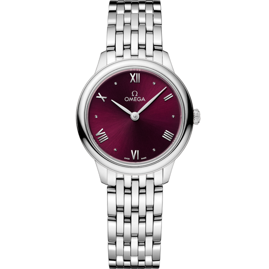 Omega De Ville Prestige Quartzred Dial Women 27.5MM
