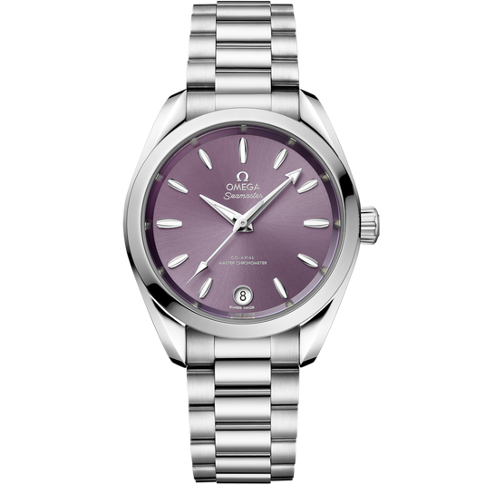Omega Seamaster Aqua Terra Shades Co Axial Master Chronometerlavender Dial Women 34MM