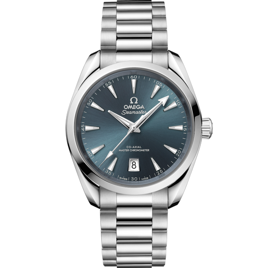 Omega Seamaster Aqua Terra Shades Co Axial Master Chronometeratlantic Blue Dial Men 38MM