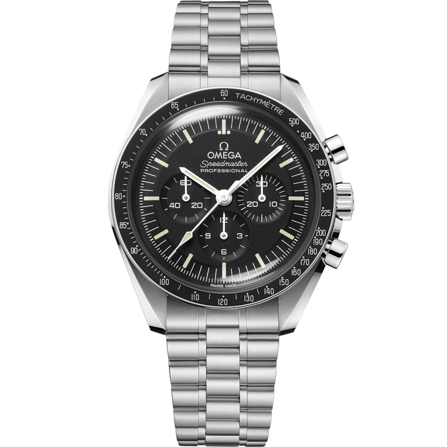 Omega Speedmaster Moonwatch Professional Co‑Axial Master Chronometer Chronograph Black Dial Men 42MM