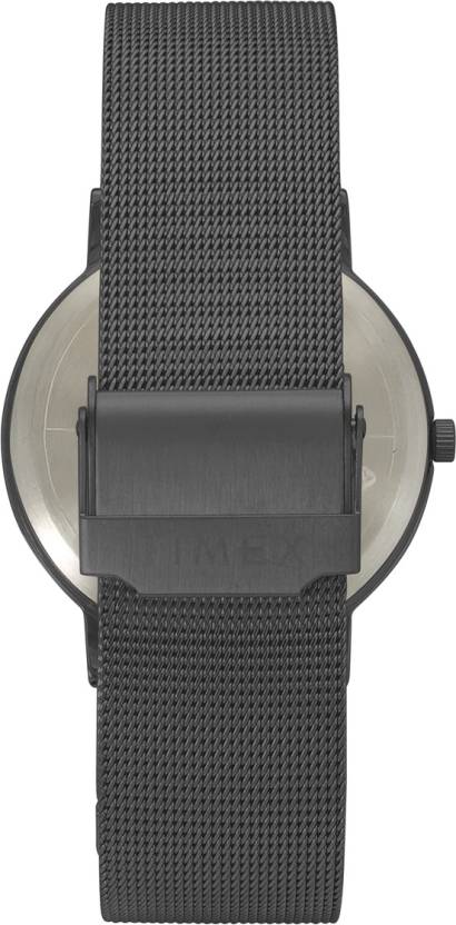 Fashion Grey Dial Black Stainless Steel Strap