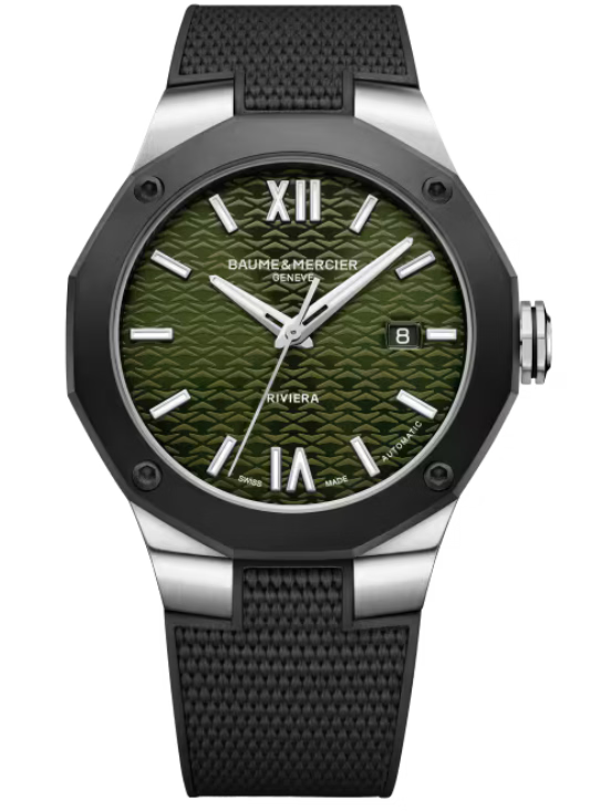 Baume & Mercier Riviera Green, Satine, Sunray Dial 42mm Men M0A10763