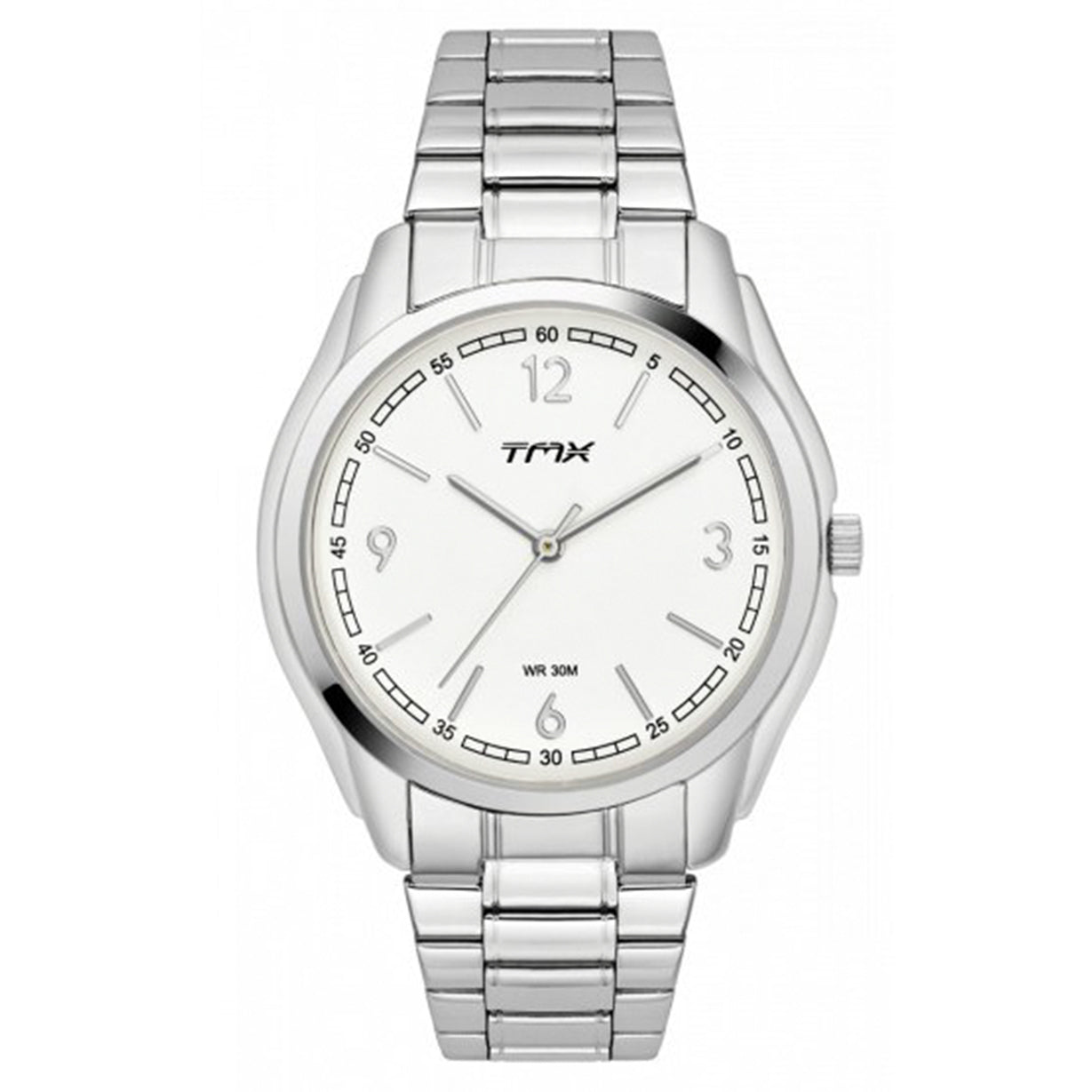 Classic White Dial Stainless Steel Strap