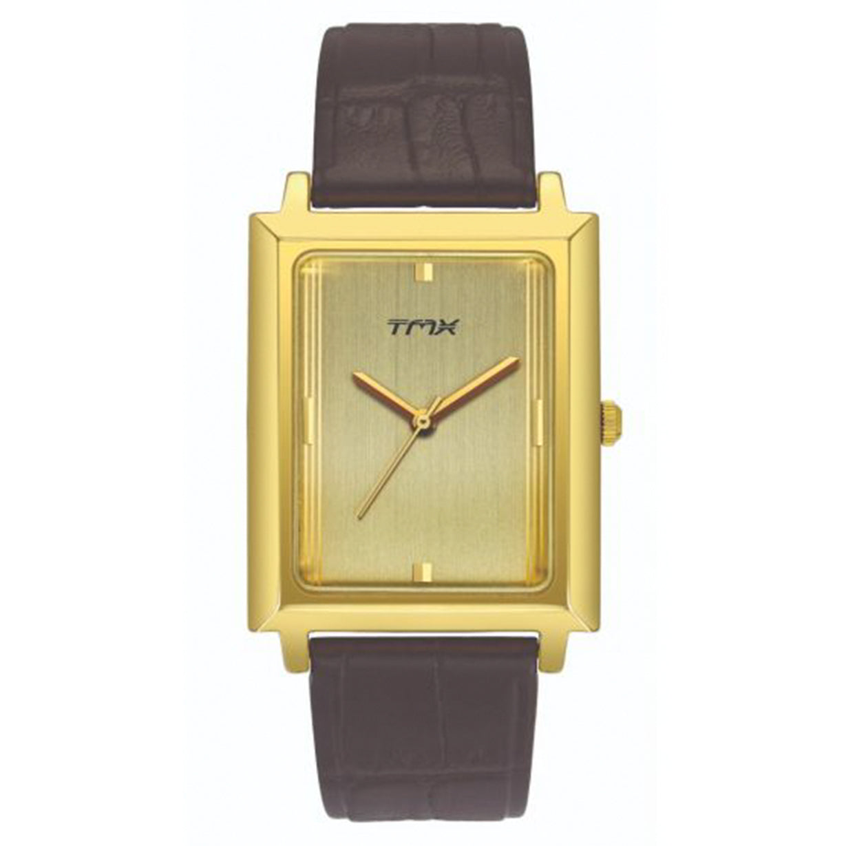 TMX Gold Dial Brown Leather Strap
