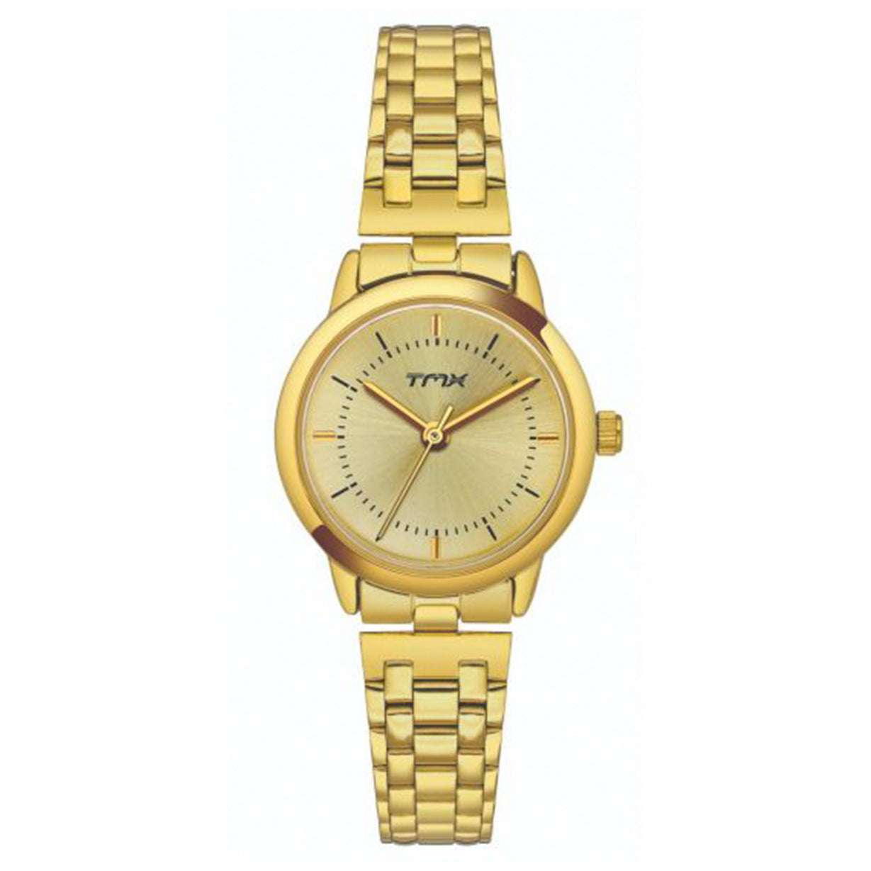 Sleek Gold Dial Stainless Steel Strap