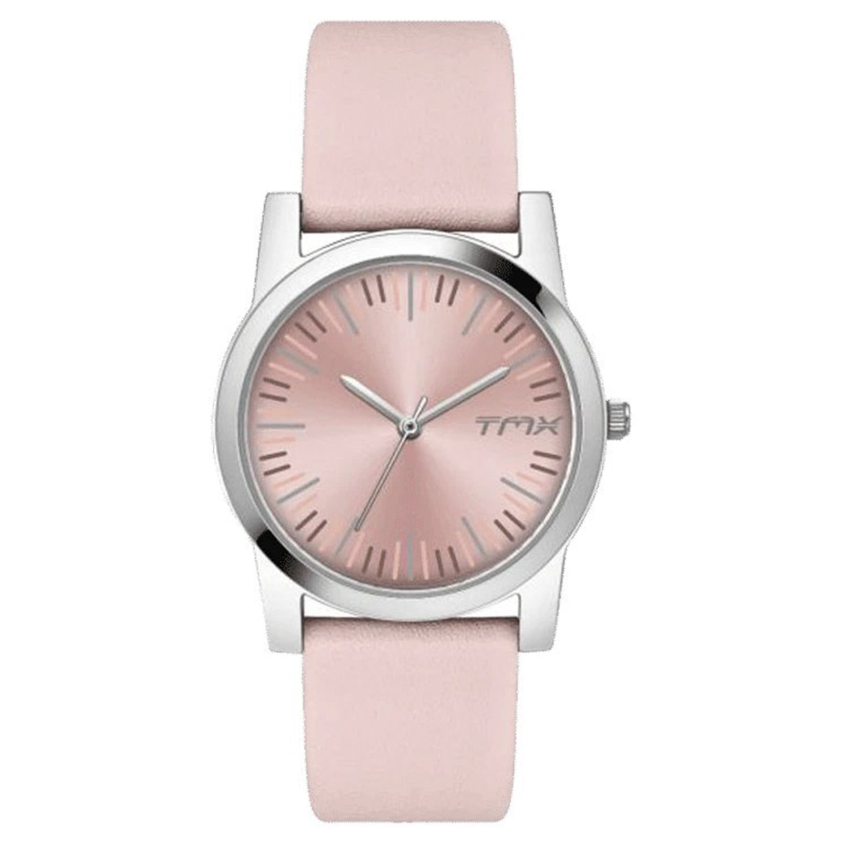 Floral Inspired Pink Dial Leather Strap