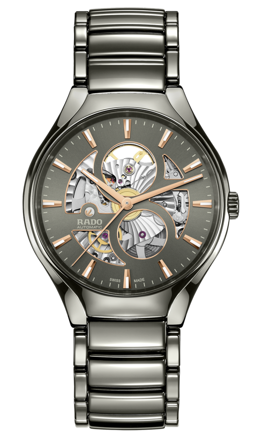 Rado True Round Automatic Open Heart Grey Dial Unisex 40MM