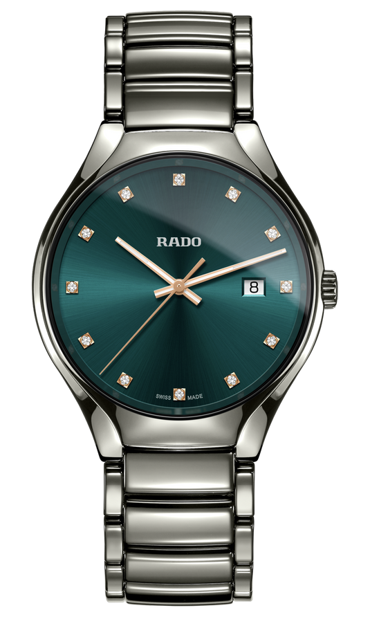 Rado True Round Diamonds Blue Dial Unisex 40mm