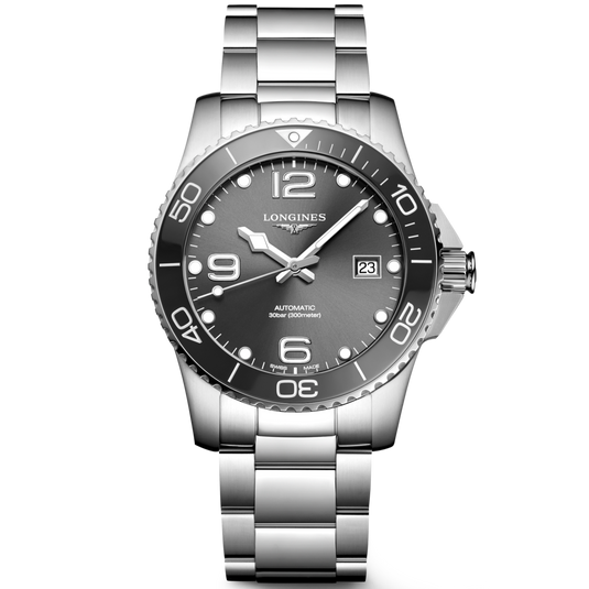 Longines Hydroconquest Sunray Grey Dial Men 41MM