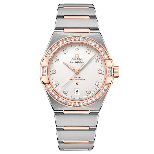 Omega Constellation Co Axial Master Chronometer Diamonds 39 Mm Silver Dial