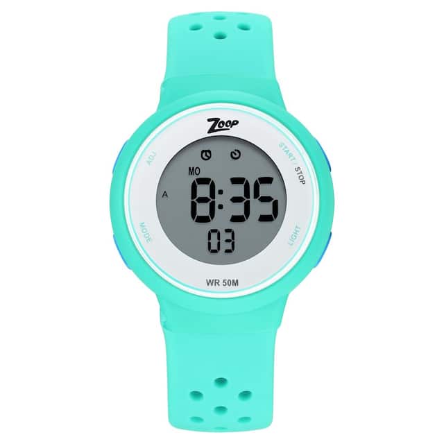 Zoop Digital Green Dial Silicone Strap