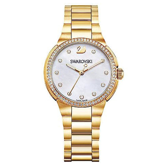 City Mother of Pearl Dial & Gold Tone Strap
