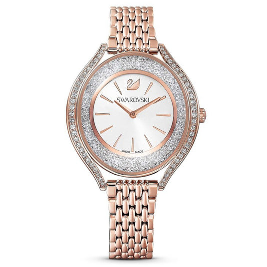 Crystalline Aura White Dial & Rose Gold Starp