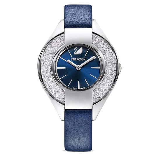 Crystalline Sporty Blue Dial & Leather Strap