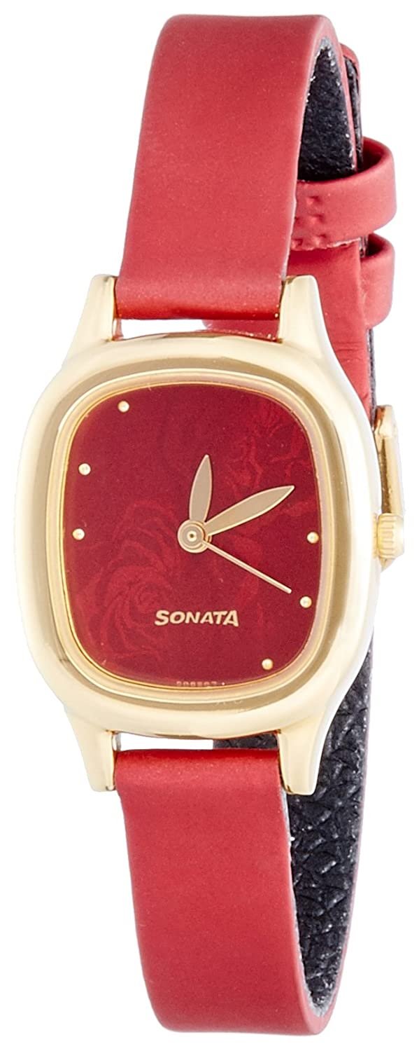 Superfibre Red Dial & Red Leather Strap