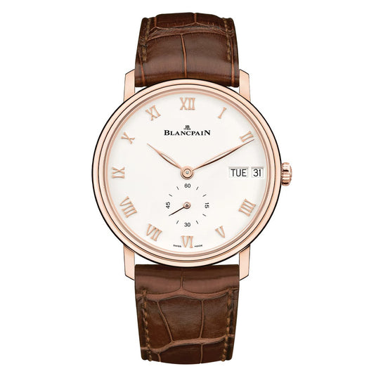 Blancpain Villeret White Dial Men 40.5mm Jour Date Red Gold