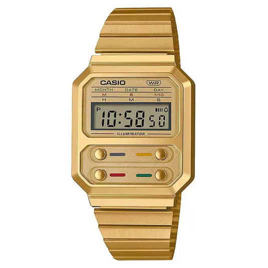 Vintage Unisex Gold Stainless Steel
