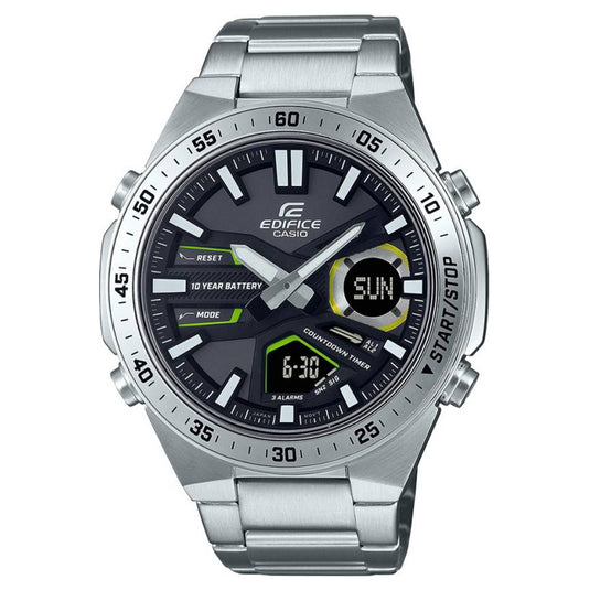 Edifice Men Black Stainless Steel