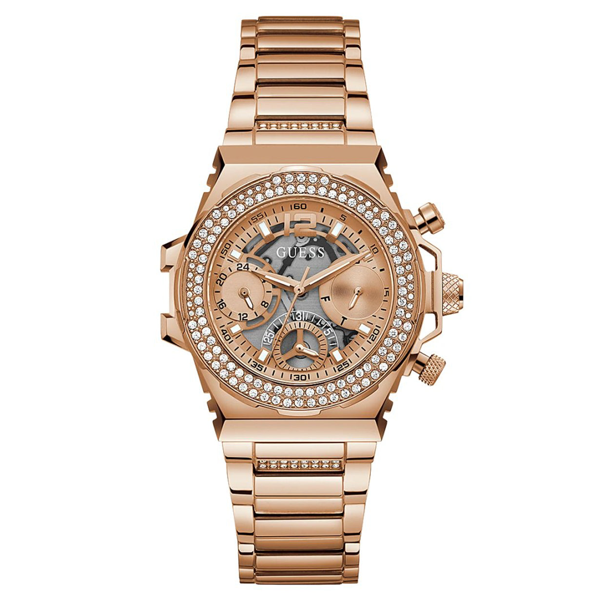Guess Fusion Rose Gold Dial Women 34mm