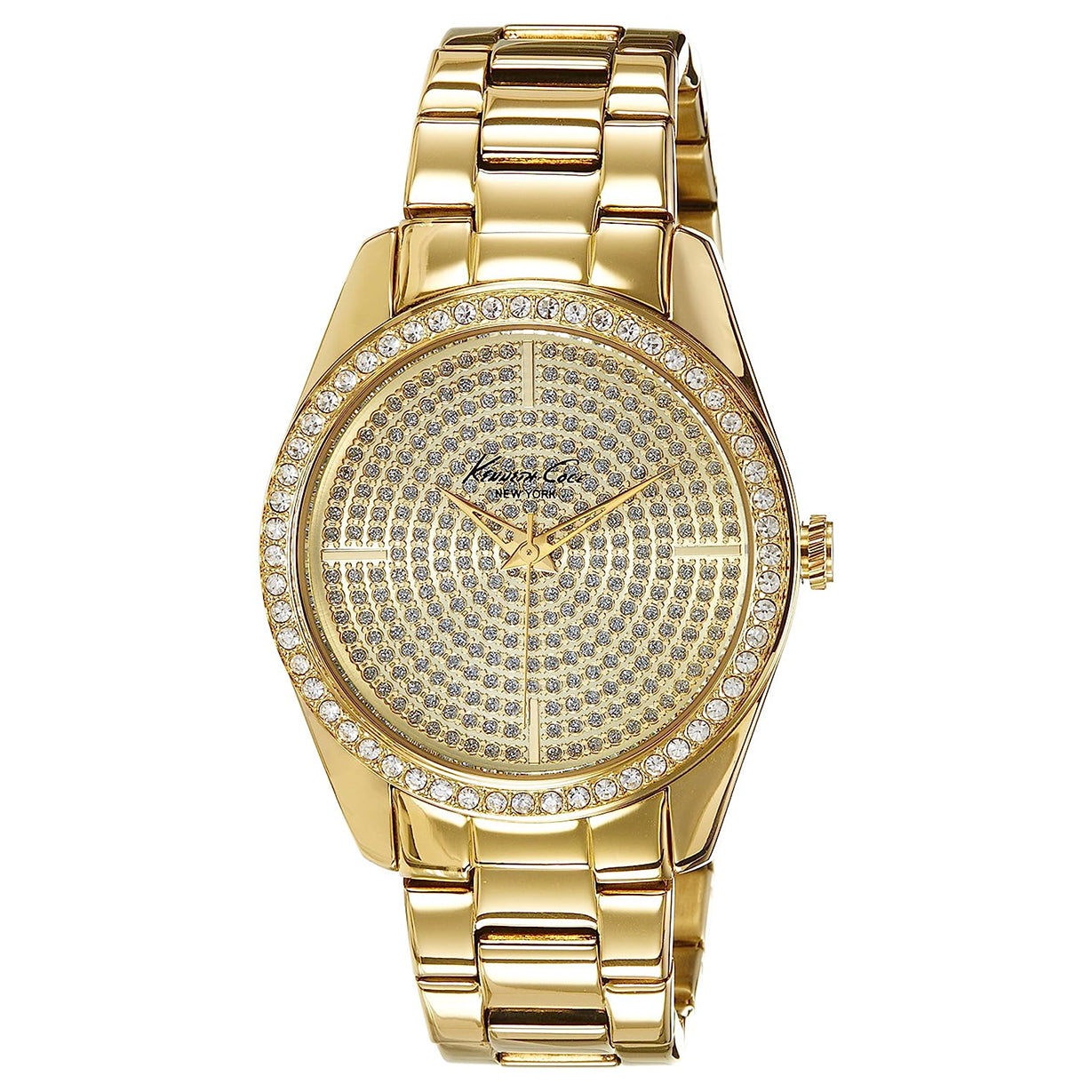Kenneth Cole Crystal Gold Dial Women 39mm