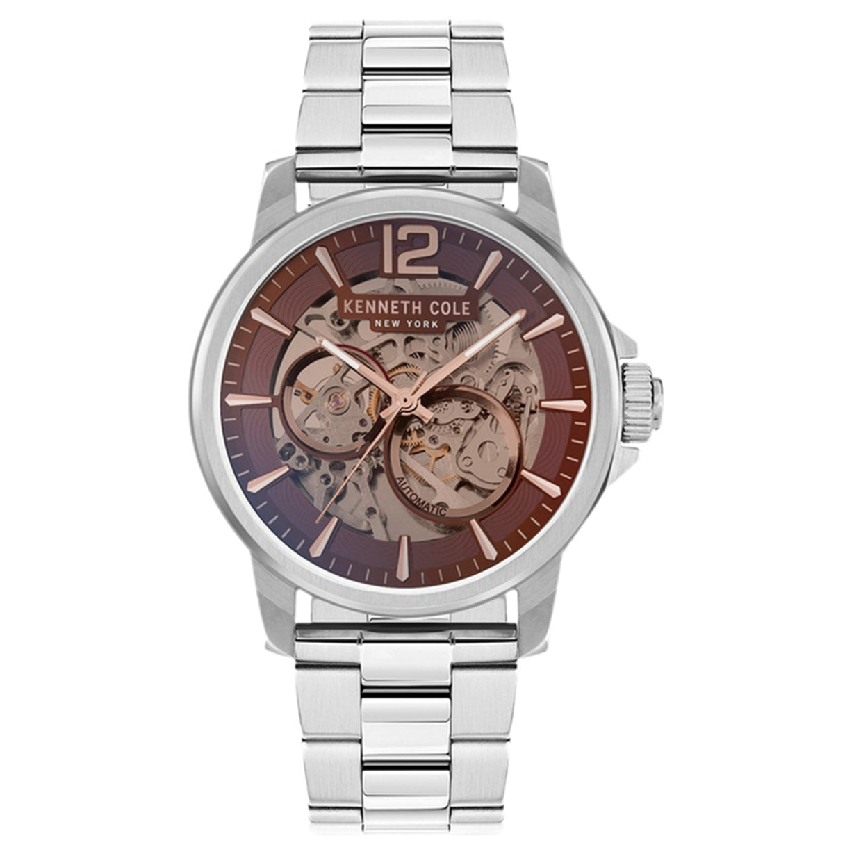 Kenneth Cole Automatic Maroon Dial Men 44mm