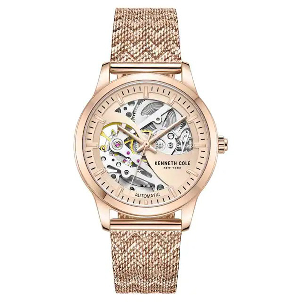 Kenneth Cole Automatic Rose Gold Dial Women 36mm