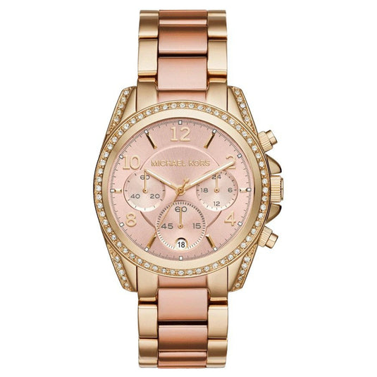Blair Analog Chronograph Rose Gold Dial Women's