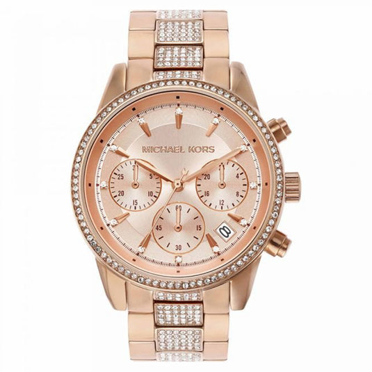 Ritz Rose Gold Stainless Steel Strap