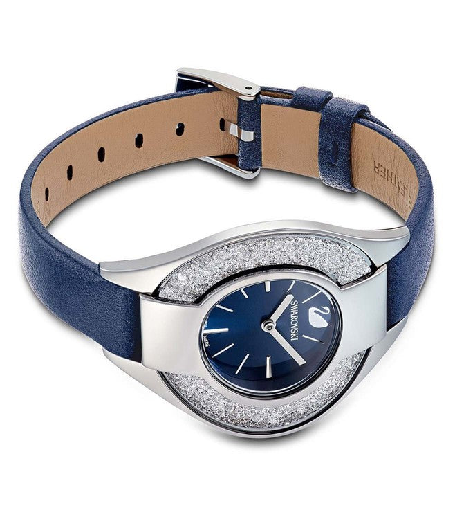Crystalline Sporty Blue Dial & Leather Strap