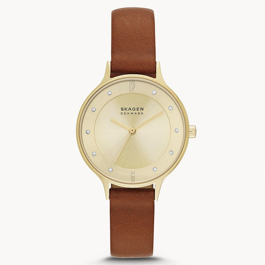 Anita Gold Dial & Brown Leather
