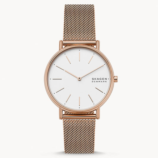 Signatur White Dial & Rose Gold Strap